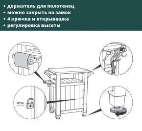 Столик для барбекю 105л (Unity 105L) коричневый в Перми - perm.mebel24.online | фото 5