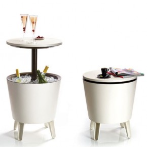 Столик-холодильник COOL BAR крем-шоколад в Перми - perm.mebel24.online | фото 1