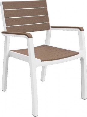 Стул c подлокотниками Гармония (Harmony armchair) белый-капучино в Перми - perm.mebel24.online | фото 2