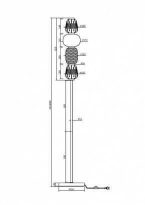 Торшер Maytoni Pattern MOD267FL-L32CH3K в Перми - perm.mebel24.online | фото 2