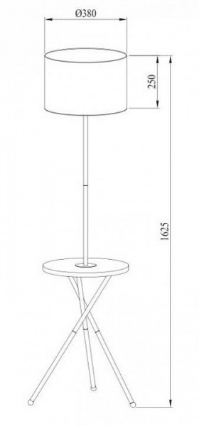 Торшер с полкой Arte Lamp Combo A2070PN-1BK в Перми - perm.mebel24.online | фото 2