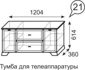 Тумба для телеаппаратуры Венеция 21 бодега в Перми - perm.mebel24.online | фото 3