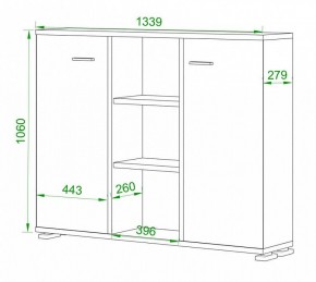 Тумба комбинированная Домино ПУ-60-3 в Перми - perm.mebel24.online | фото 2