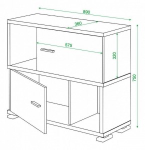 Тумба комбинированная Домино СБ-30/2 в Перми - perm.mebel24.online | фото 3