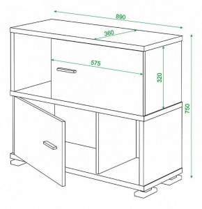 Тумба комбинированная Домино СБ-30/2 в Перми - perm.mebel24.online | фото 3