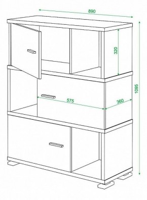 Тумба комбинированная Домино СБ-30/3 в Перми - perm.mebel24.online | фото 3