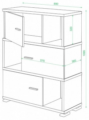 Тумба комбинированная Домино СБ-30/3 в Перми - perm.mebel24.online | фото 3