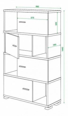Тумба комбинированная Домино СБ-30/4 в Перми - perm.mebel24.online | фото 3