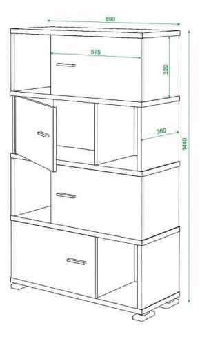 Тумба комбинированная Домино СБ-30/4 в Перми - perm.mebel24.online | фото 3