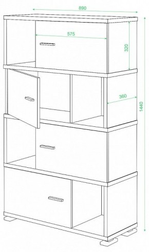 Тумба комбинированная Домино СБ-30/4 в Перми - perm.mebel24.online | фото 2