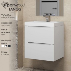 Тумба под раковину Uperwood Tanos 90 см, подвесная, белая матовая в Перми - perm.mebel24.online | фото 6