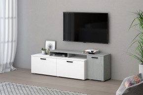 Тумба под ТВ Эльза (Бетонный Камень/Белый) в Перми - perm.mebel24.online | фото 1