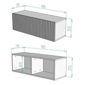 Тумба подвесная под ТВ LINES MTV3-MA 900 Темно-серый (Графит-M 10.1.25) в Перми - perm.mebel24.online | фото 4