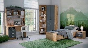 МАРТИНА Тумба прикроватная (Графит/Дуб крафт) в Перми - perm.mebel24.online | фото 2