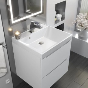 Тумба с раковиной Uperwood Tanos 50 см, подвесная, белая матовая в Перми - perm.mebel24.online | фото 9