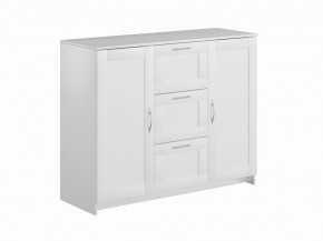 Тумба СИРИУС двухдверная с тремя ящиками, цвет белый в Перми - perm.mebel24.online | фото