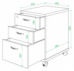 Тумбочка Домино ТС-2 в Перми - perm.mebel24.online | фото 2