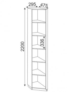 Угловая секция Глэдис М25 (ЯШС/Белый) в Перми - perm.mebel24.online | фото 2