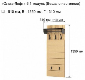 Вешалка-полка Ольга-лофт 6.1 в Перми - perm.mebel24.online | фото 3