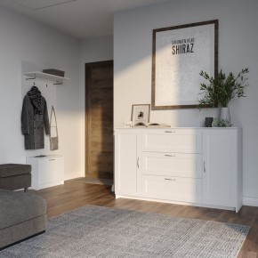 Вешалка СИРИУС настенная с полкой, цвет белый в Перми - perm.mebel24.online | фото 4